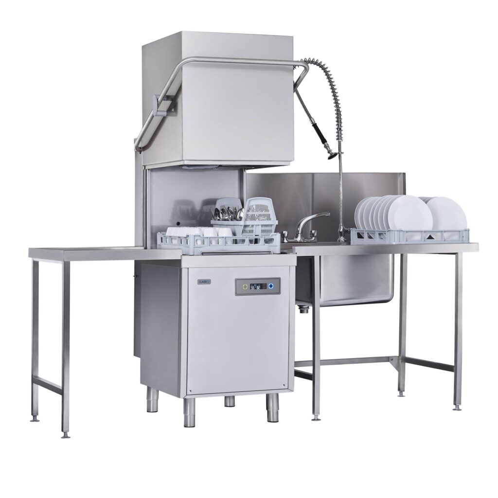 large commercial dishwasher clean